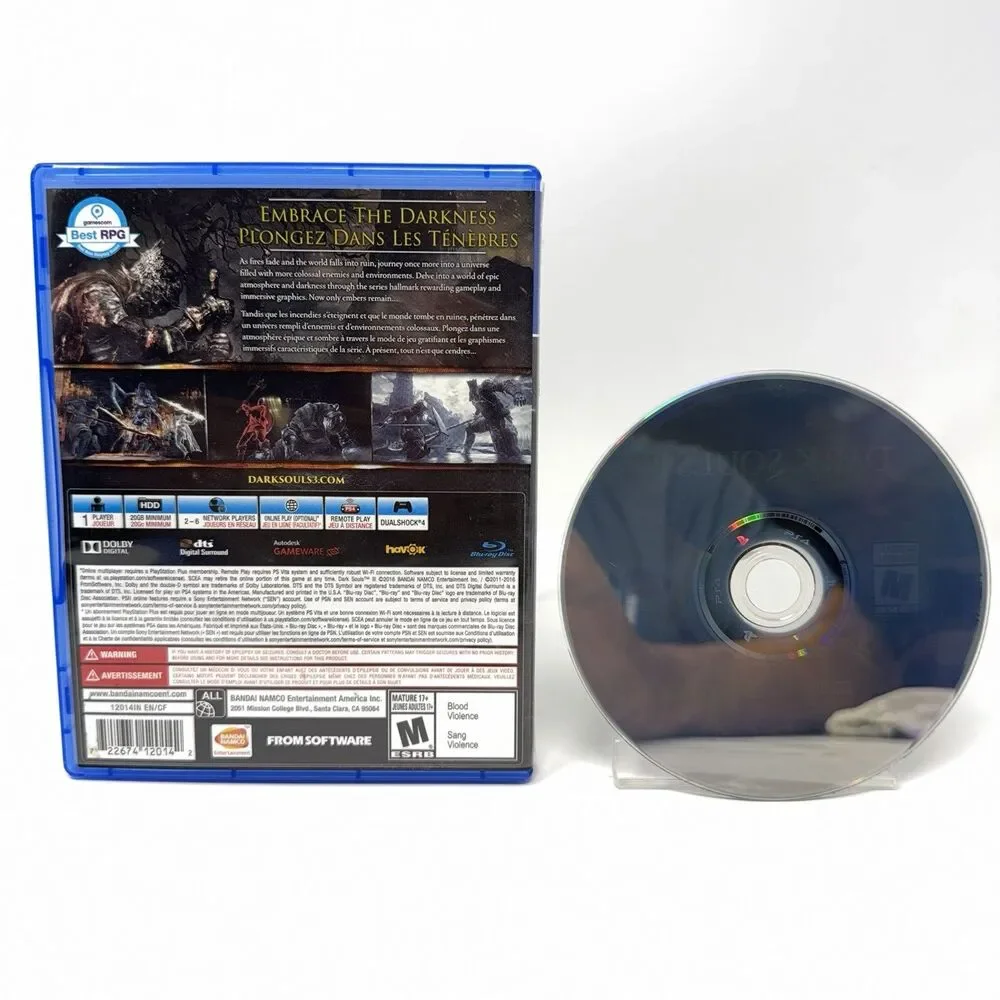 Dark Souls III Sony PlayStation 4 PS4 2016 Complete CIB Refurbished Tested